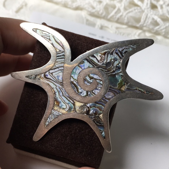 🖤Artisan💕Abalone silver pendant or brooch - Picture 5 of 10